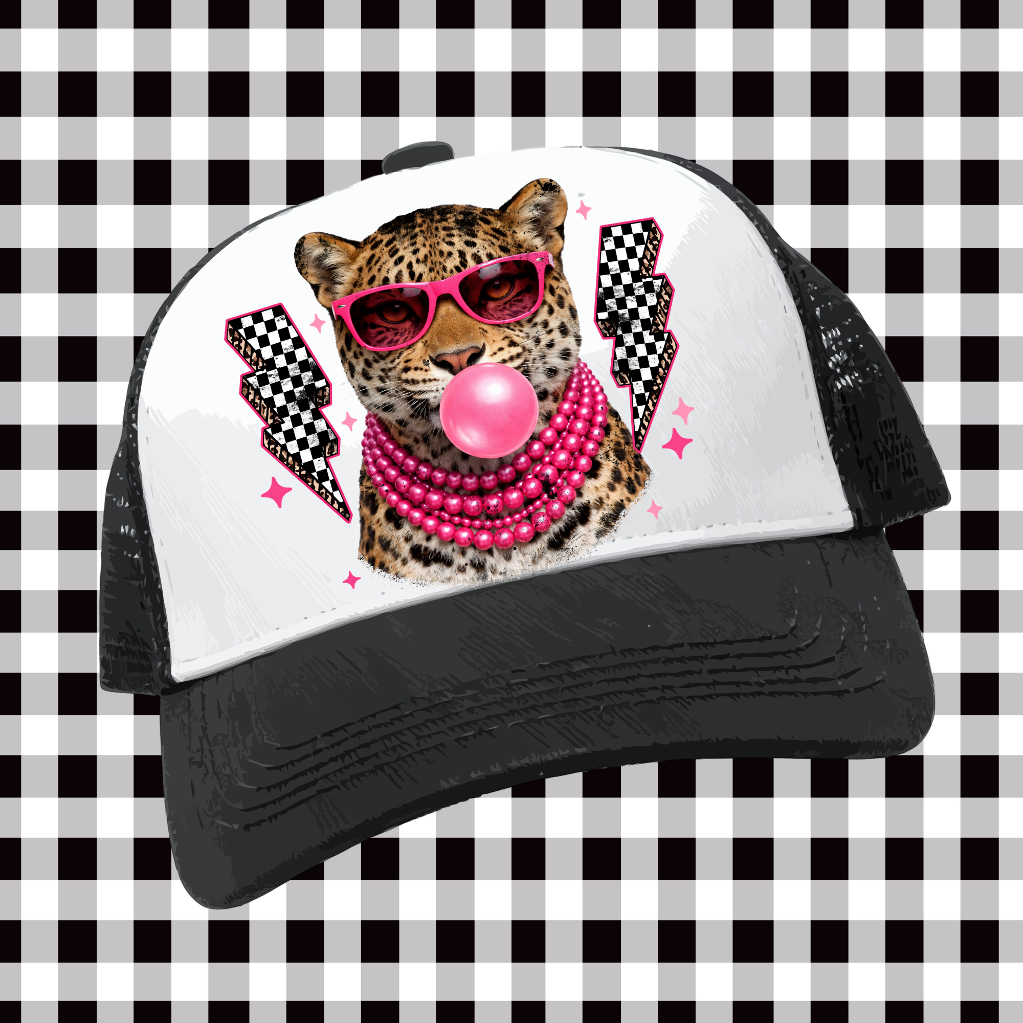 Cheetah Bubble Gum Hat