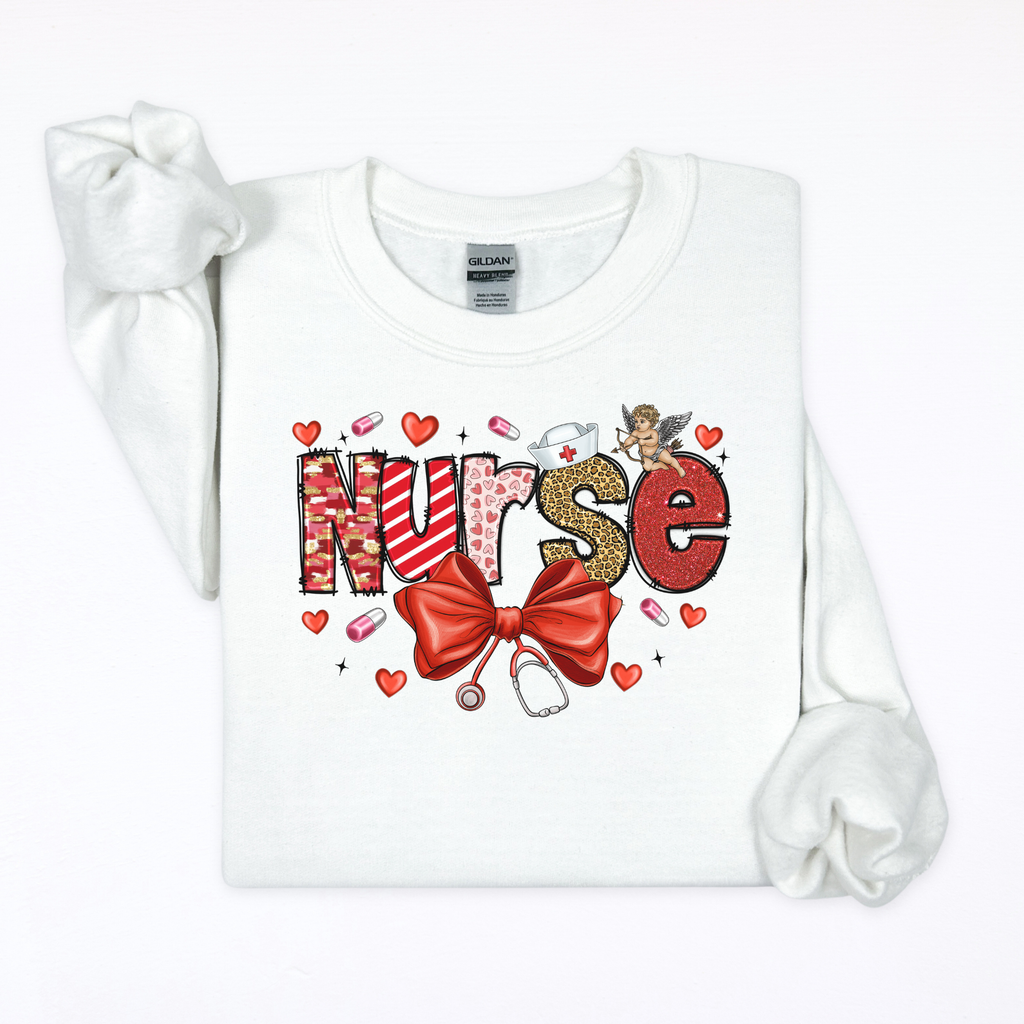 Red Ribbon Stethoscope Crewneck